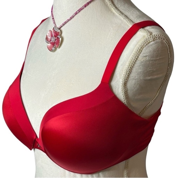 Victoria's Secret Other - VICTORIA’S SECRET Push-Up bra Plunge Padded Underwire Red Size 36DD/36E